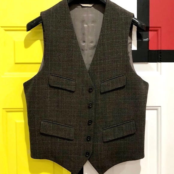 BANANA REPUBLIC Heritage Collection Wool Plaid Vest New No Tags 38R - Picture 15 of 15